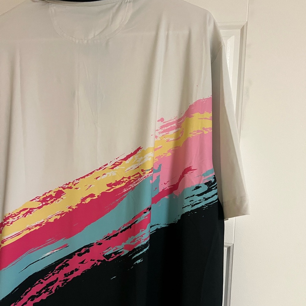 Chubbies Men's Performance Polo Shirt with White, Pink, and Blue Accents NWT XXL - Picture 7 of 12